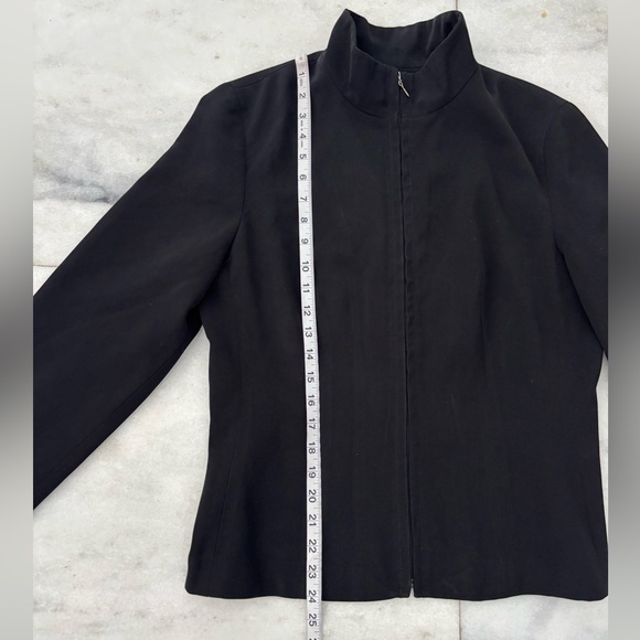 Vintage Donatella Jacket Black Full Zip Long Sleeve Women’s 12 Minimalist - Picture 4 of 10
